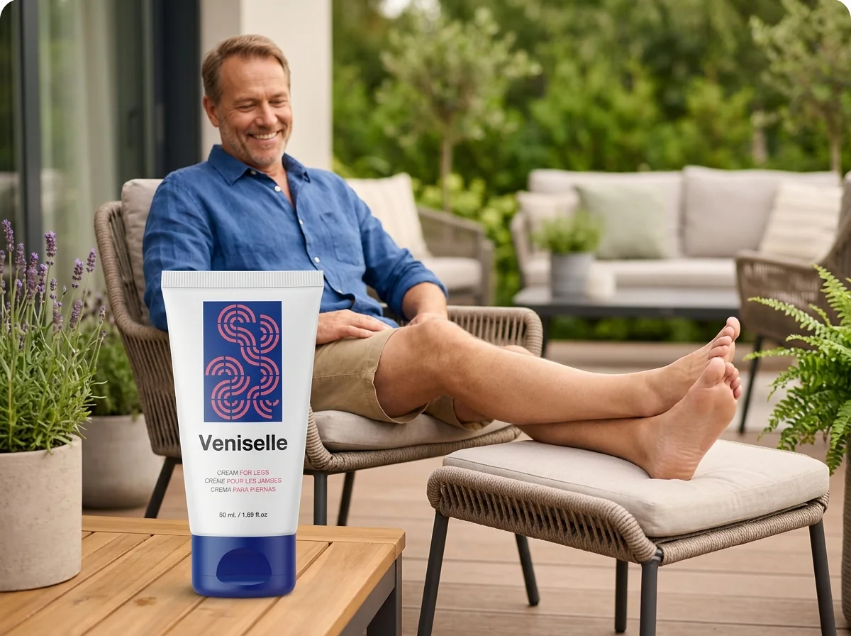 Man relaxing with lighter, comfortable legs
